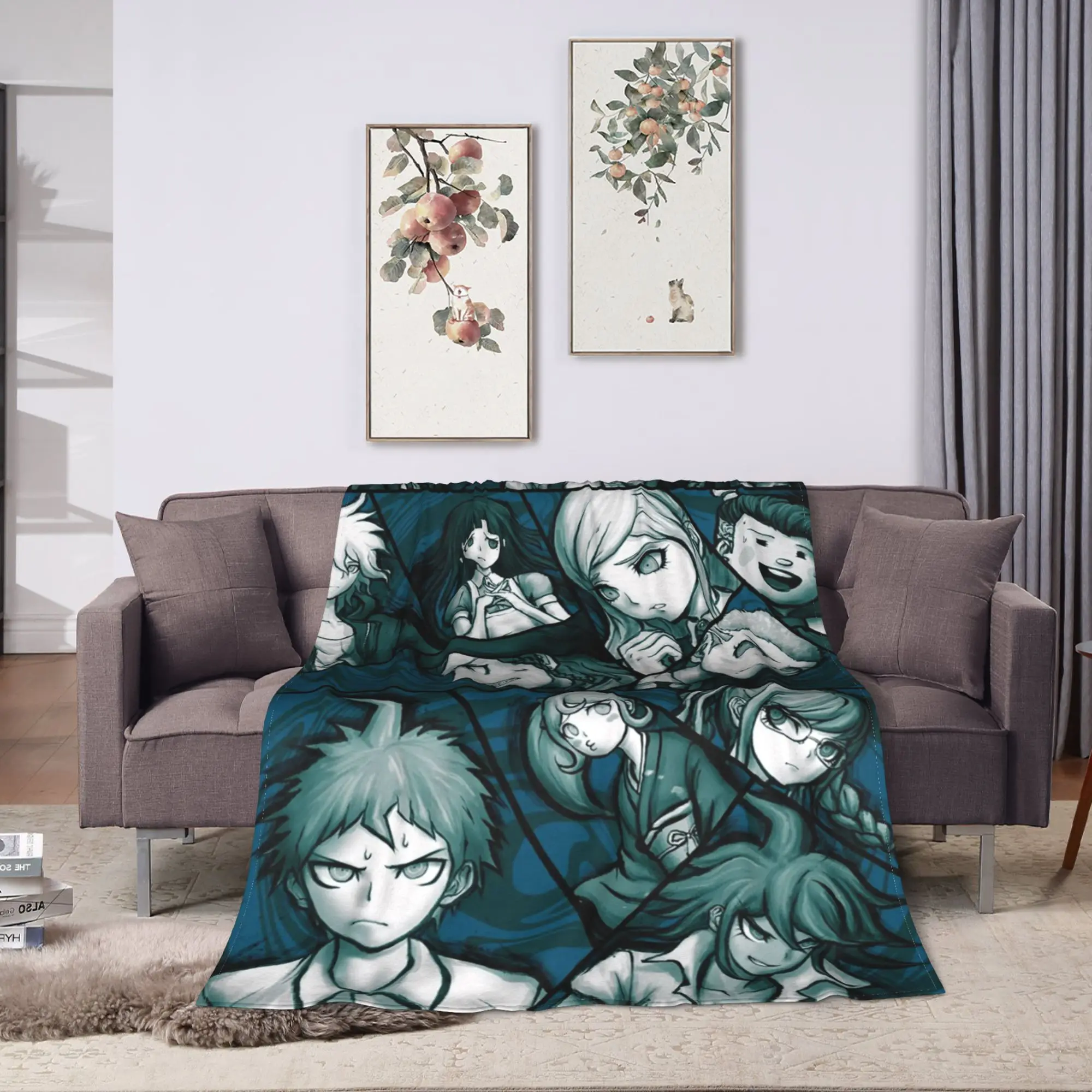 لعبة Danganronpa البطانيات لينة الدافئة طباعة أفخم رمي بطانية للطلاب ديكور المنزل الفانيلا المفرش غطاء السرير