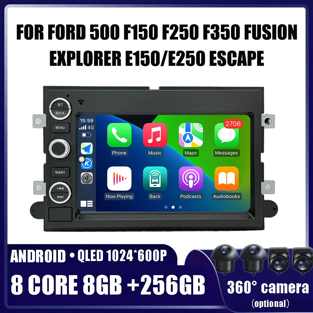 

ОС Android для Ford 500 F150 F250 F350 Fusion Explorer E150/E250 Escape Автомобильное радио Стерео Мультимедийная навигация Видеоплеер GPS