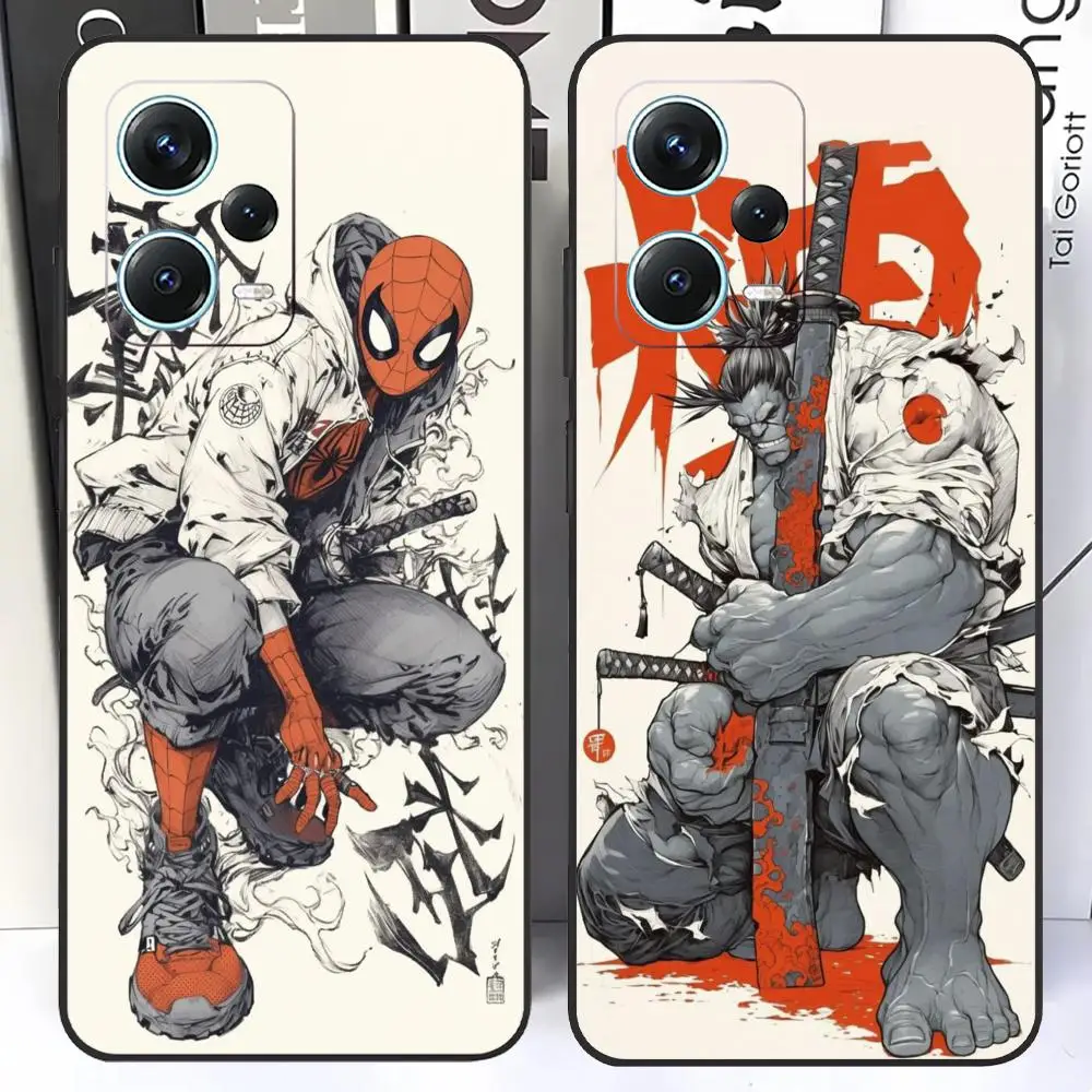 

Popular Heroes Phone Case For Redmi Note 13 Pro Plus 12 11 A3X A1 A2 13C 12C Black Cases