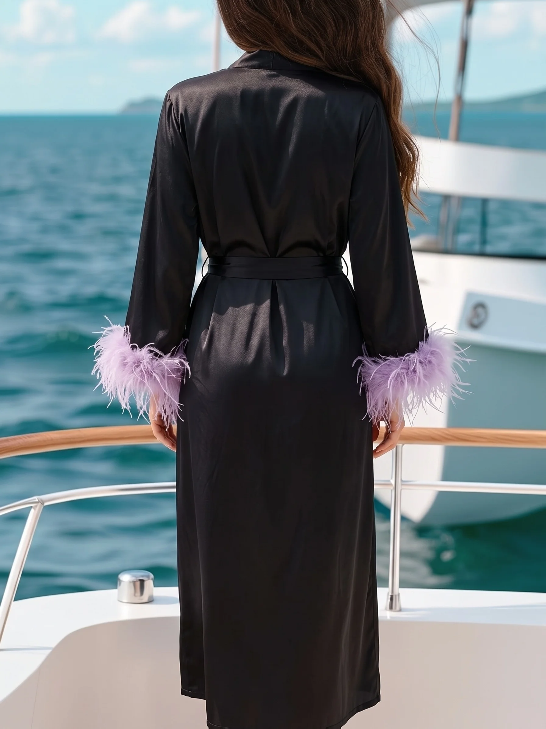 Women's Soft and Plush Cuff Nightgown, a Must-Have for Home Comfort and Beauty with Chest Cushion Design