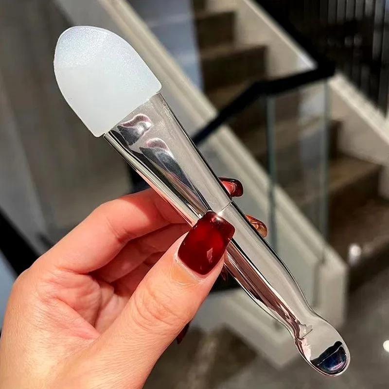 

Silicone Facial Mask Brush Double Head Face Spa Beauty Tool Soft Hair Scoop For Face Cleanser Mud Film Coating Skin Care