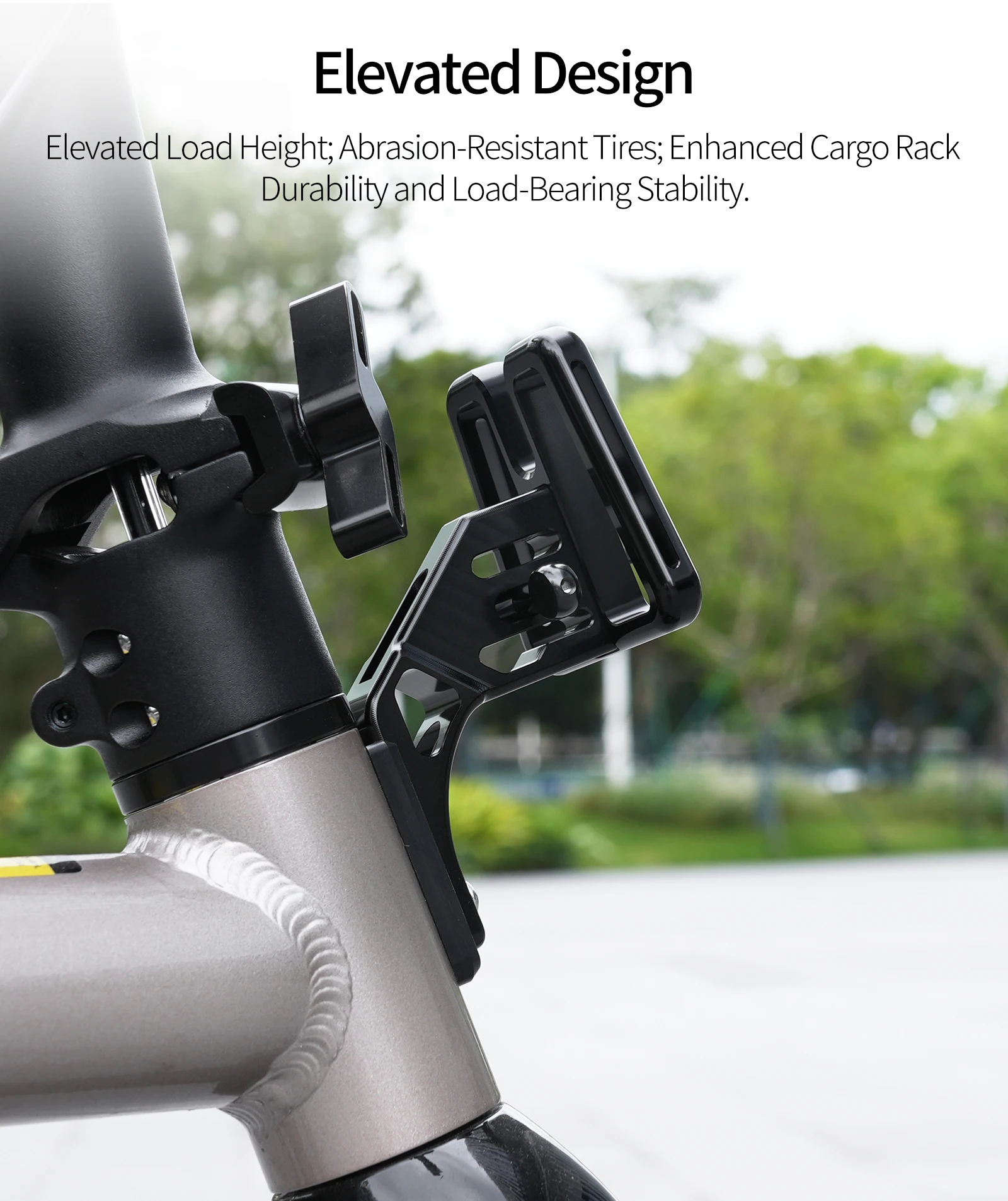 iKUOS Erhöhungsbasis für den vorderen Fahrradträger aus CNC-Aluminiumlegierung für Brompton/Dahon/JAVA neo Erhöhungsbasis für den vorderen Fahrradträger – Detail 4
