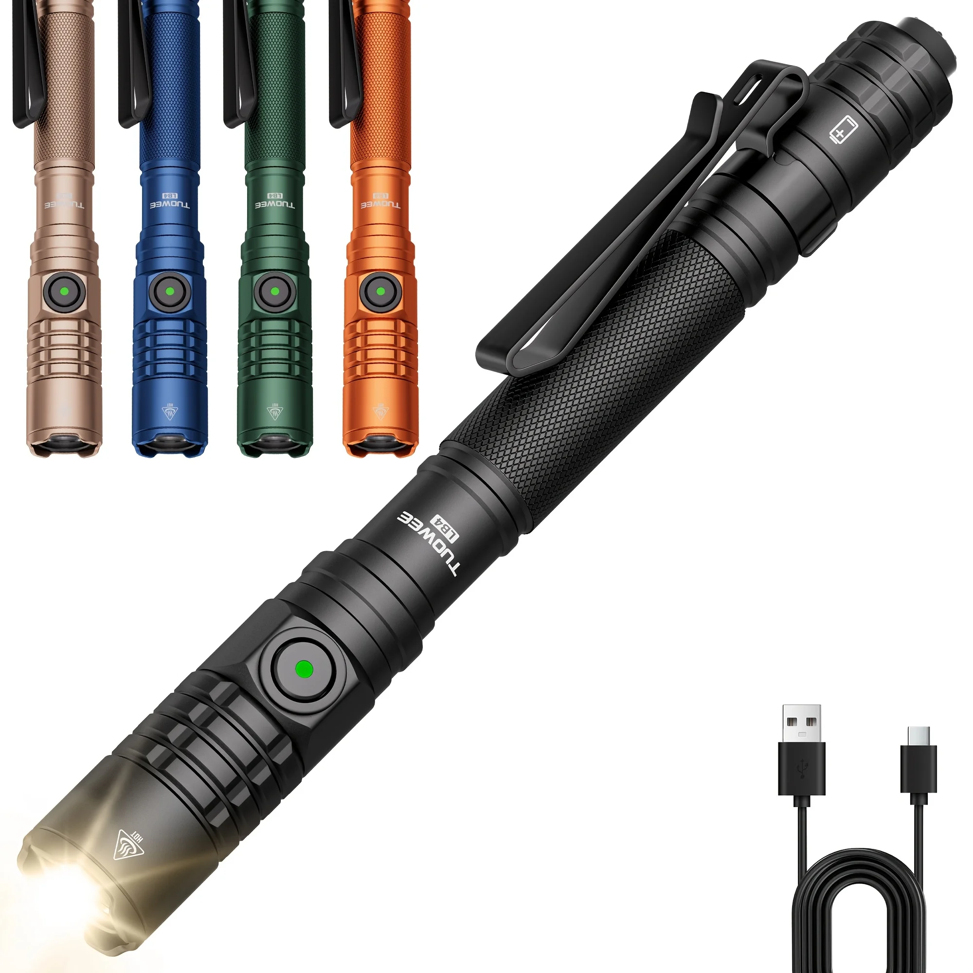 1200 Lumens Tactical Pen Flashlight with Modes