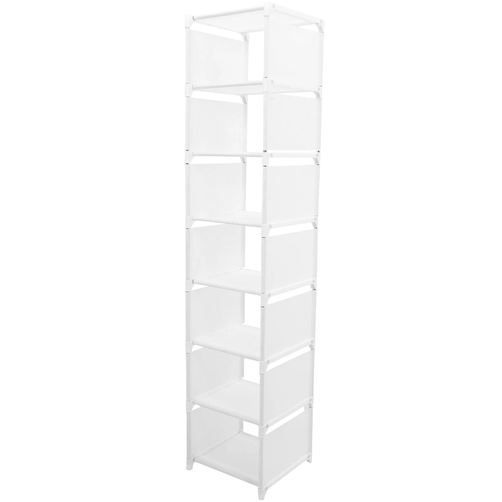 

8-Layers Folding Rack Space-Saving Storage Organizer Tall Narrow Shoe Stand For Entryway Multi- Shoe Holder Shelves