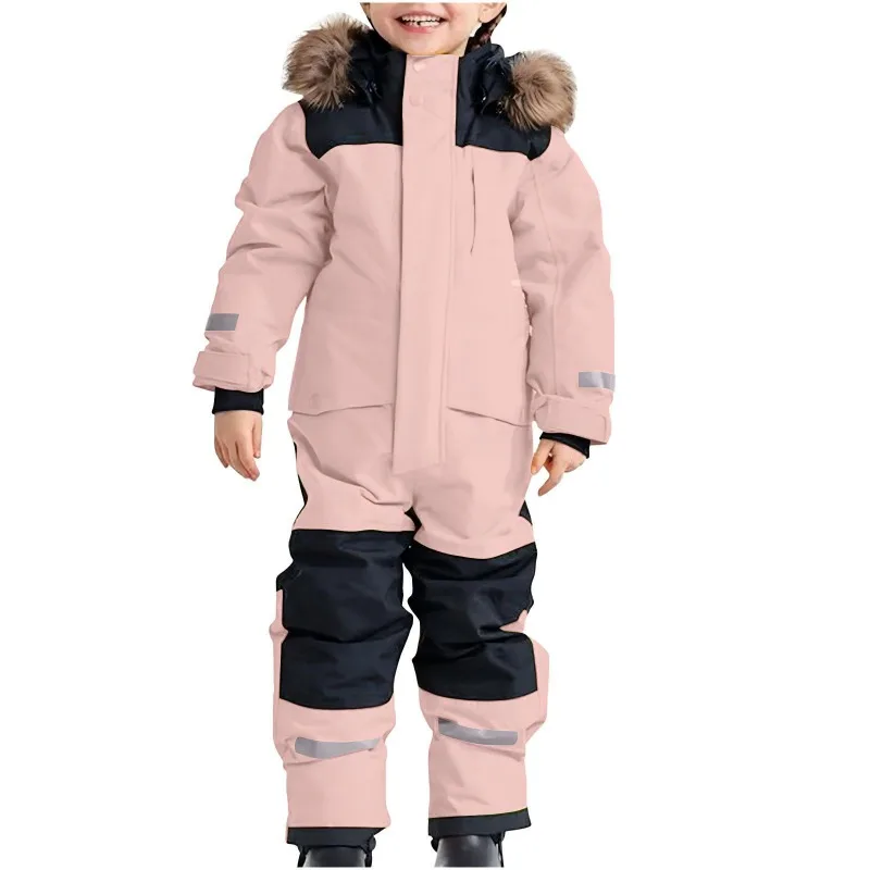 New Winter Outdoor Children's One-piece Ski Suit Is Cold-proof and Windproof Thickened and Warm Luminous Ski Suit for Men Women