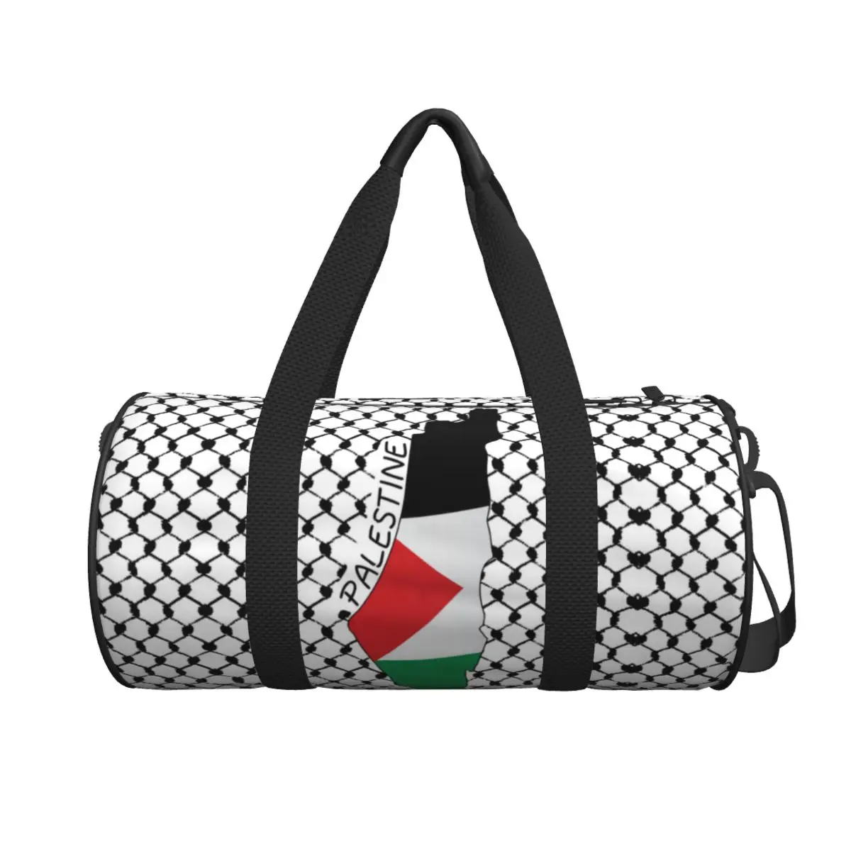 Palestine Flag Map Travel Bag Kufiya Hatta Swimming Gym Bag Men's Design Large Capacity Sports Fitness BagsWaterproof Handbags