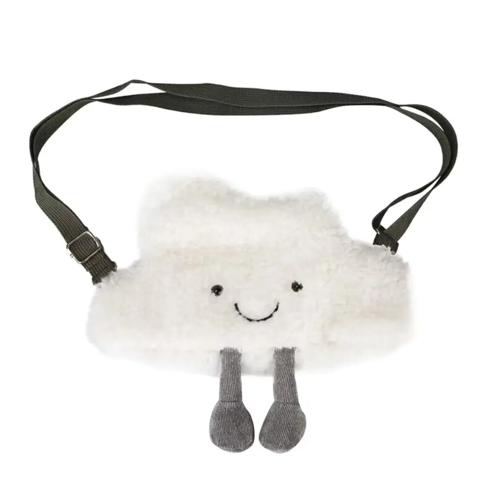 

Plush White Cloud Bag Messenger Bags Cosmetic Bags Crossbody Bag Tote Bags Large Capacity Cell Phone Pouch for Students