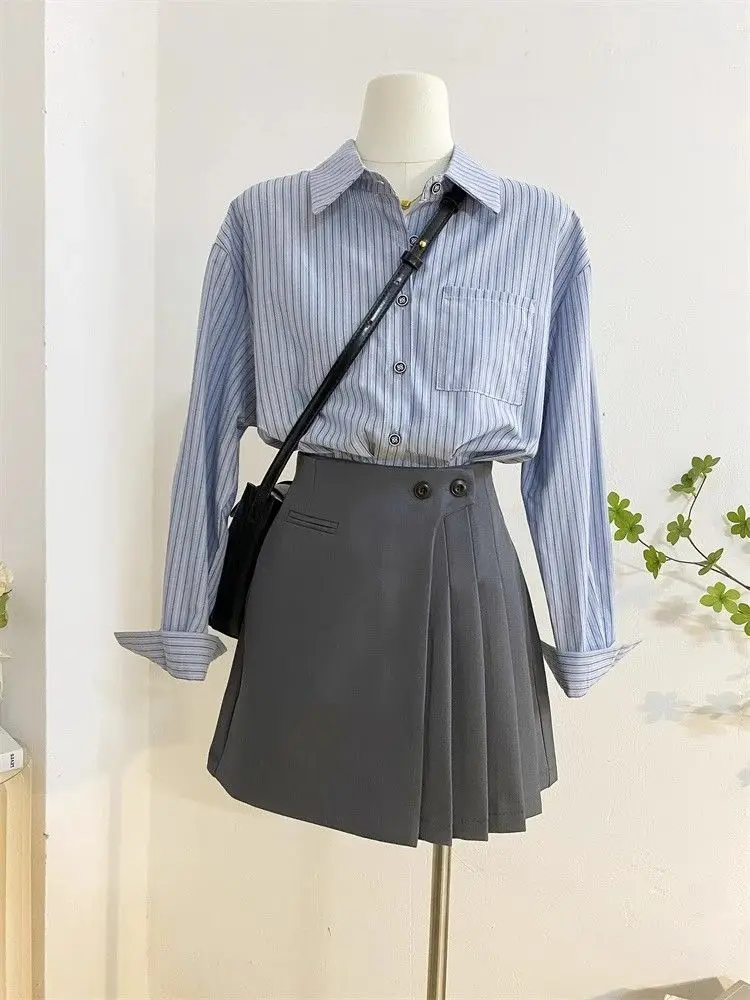 Irregular Pleated Skirt Women High Waist A-Line Mini Summer Short Anti-Exposure Slim Fit Cute Y2K Casual Skirts 2026