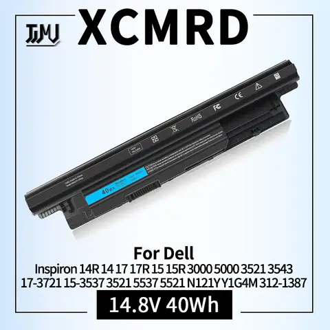 XCMRD 40Wh Battery for Dell Inspiron 14R 14 17 17R 15 15R 3000 5000 3521 3543 3421 5721 5537 17-3721 15-3537 3521 5537 5521