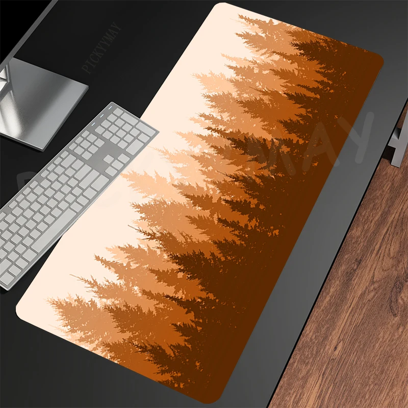 Imagem -04 - Mouse Pad de Floresta Profunda com Borda de Bloqueio Mouse Pad de Borracha Grande Mousepad Impermeável para Gamer Almofadas de Mesa Tapete de Teclado