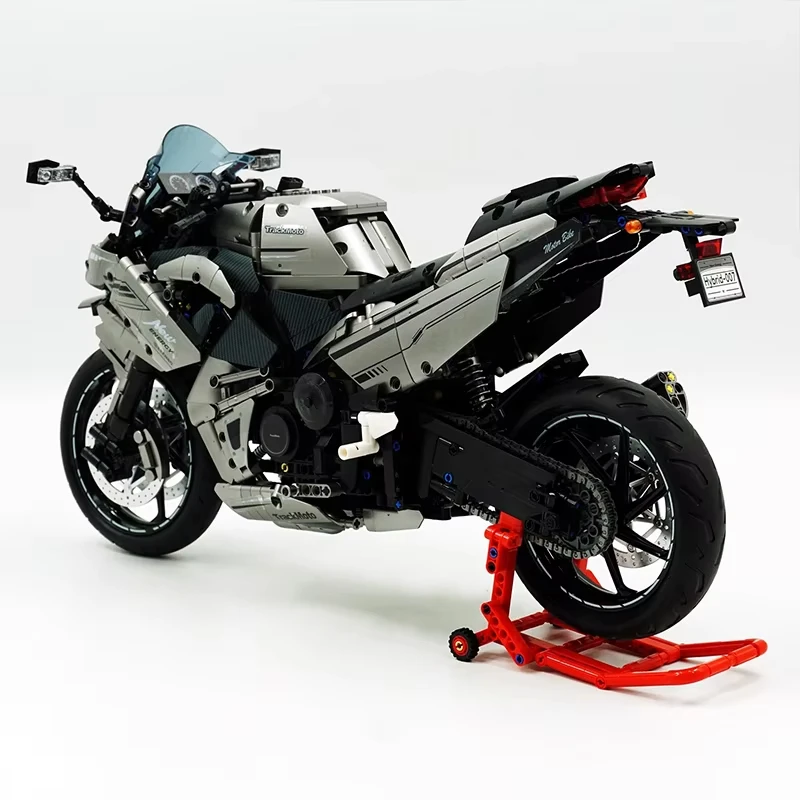 Novo 60525 modelo de motocicleta técnica blocos de construção moc 1:5 esportes moto carro tijolos montagem brinquedo presente natal para meninos crianças