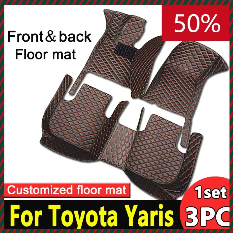 Car Floor Mats For Toyota Yaris Hybrid Mazda2 Hybrid MXPH11 2021 2022 2023 Waterproof Protective Pad Floor Cover Car Accessories