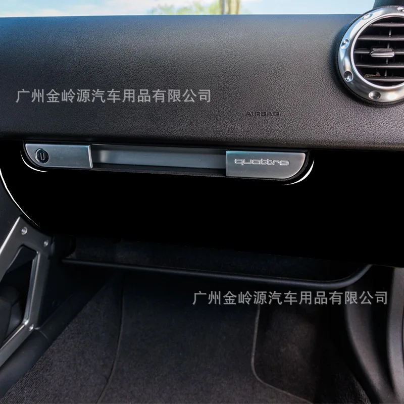 

Suitable for 01-06 Audi TT car interior modified piano black glove box panel decorative stickers