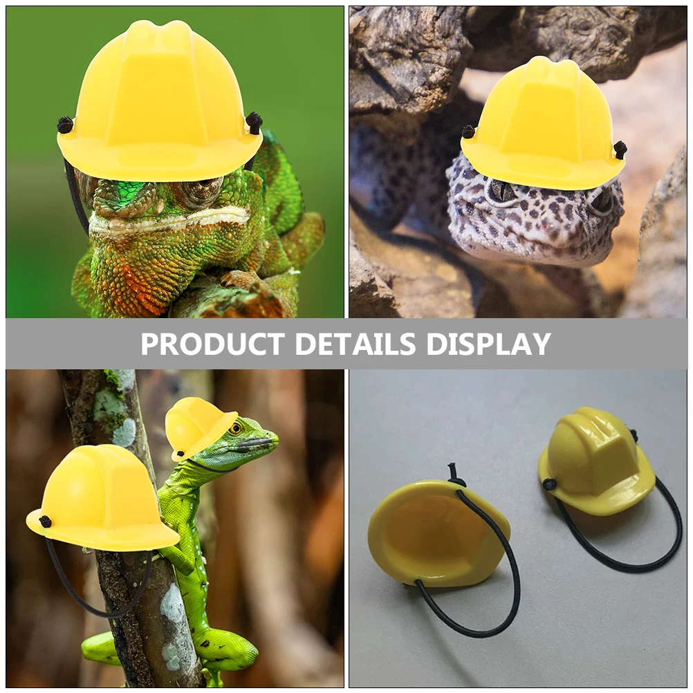 

Adorable Chameleon Hat Reptile Stylish Lizard Cosplay Caps Small Pet Decorative Cute Mini Plastic Bearded Dragon Wearing