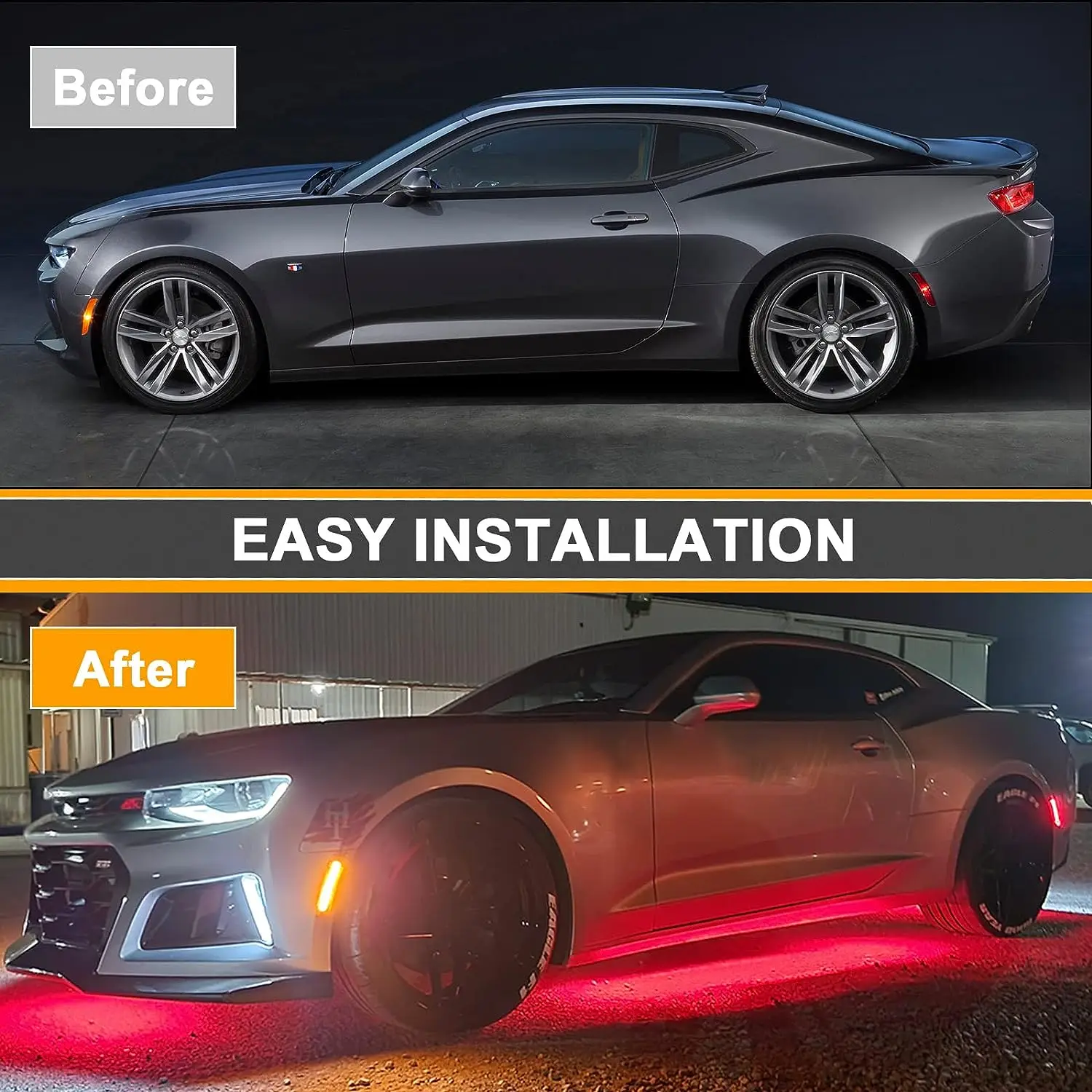 for 2015-2021 Cadillac CTS ATS LED Front Rear Side Marker Lights for 2016-2023 Chevy Camaro ZL1/1LE/SS/RS/LS/LT Sidemarker Lamps