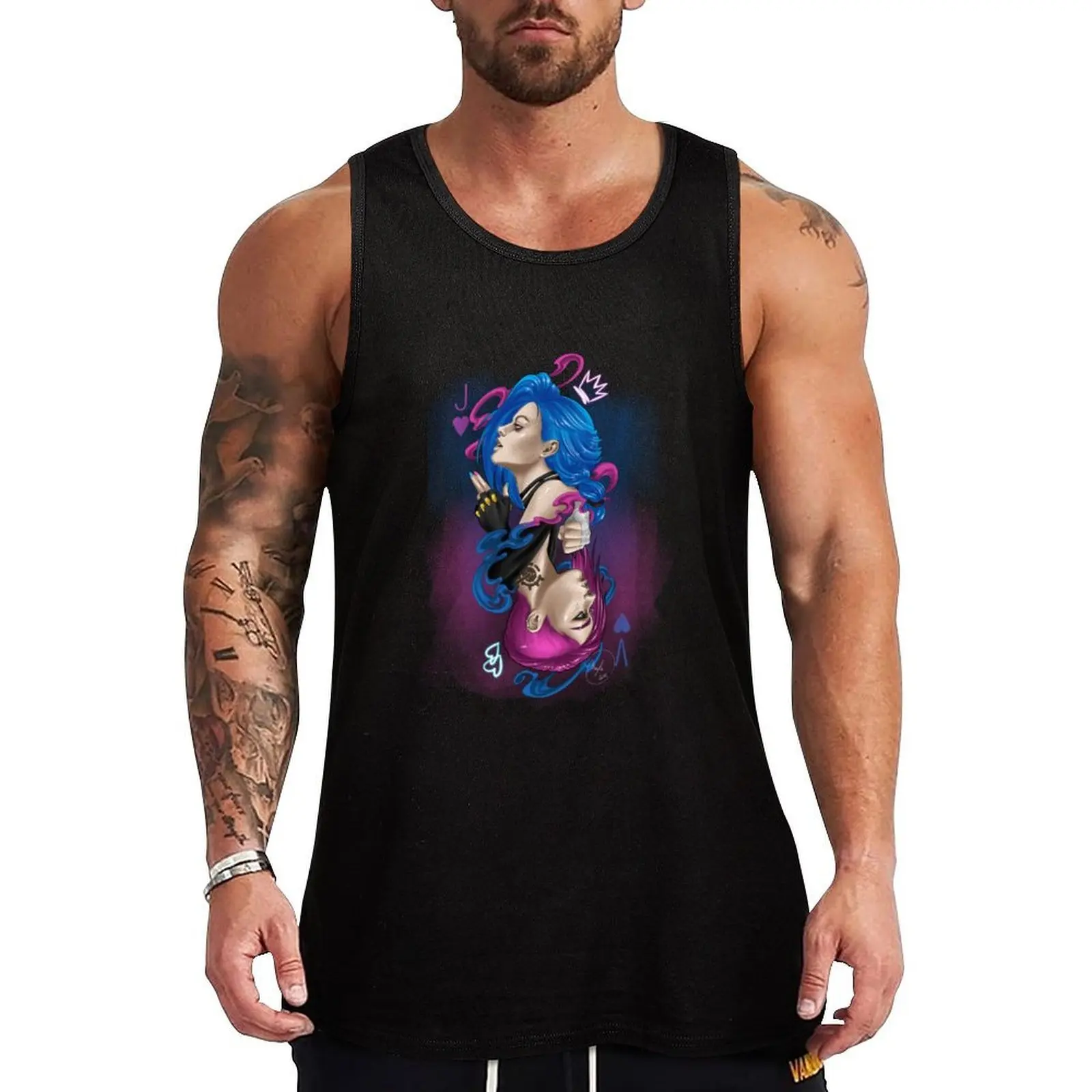 V&J Tank Top Street Style Tank Top Graphic Print Sleeveless Shirt