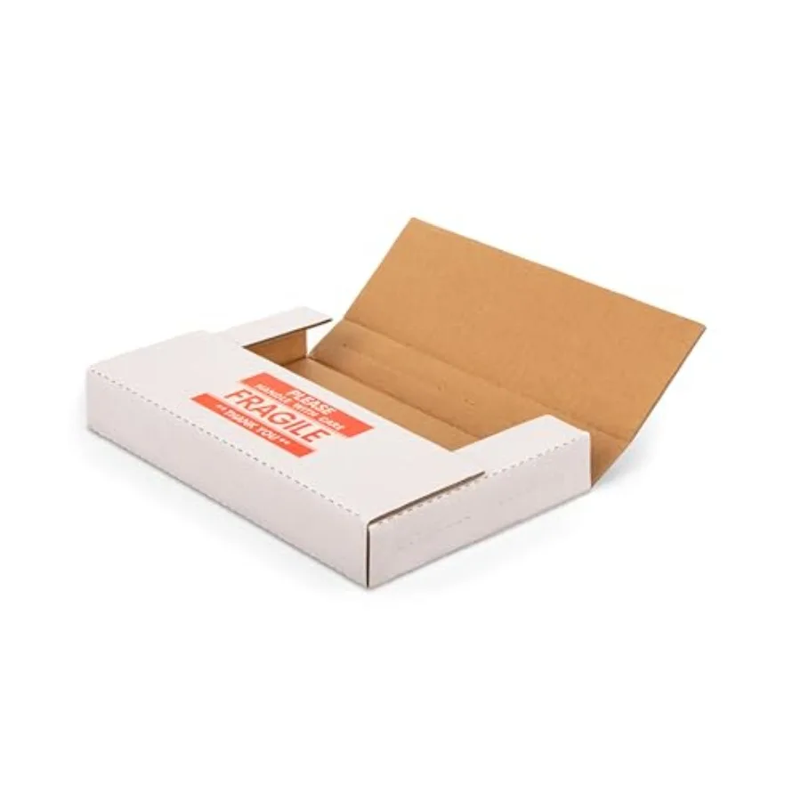 

Почтовые коробки 9x6x1.3 дюйма, многоуровневые, для CD/DVD, из гофрированного картона, с наклейками «Хрупкое», для доставки, хранения и упаковки