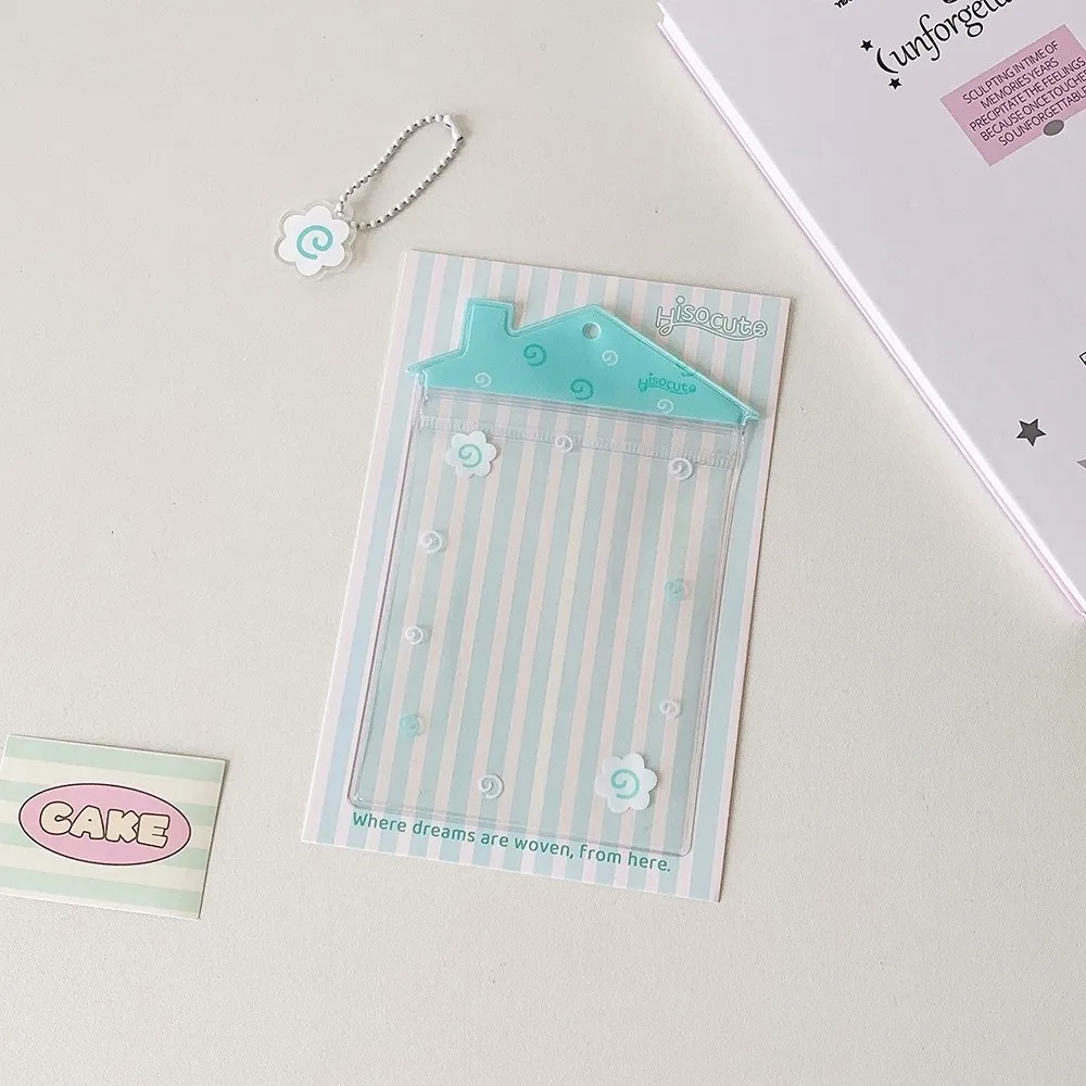 1 Pair Transparent Photocard Holder PVC Pendant Style Pendant Doll Bag Cartoon House Storage Bag Design PVC Display Case