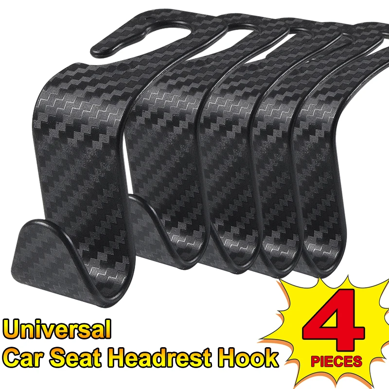 Universal Car Seat Headrest Hook Storage Hanger Back Seat Storage Organizer Holder for Handbag Clothes Auto Interior Accessories