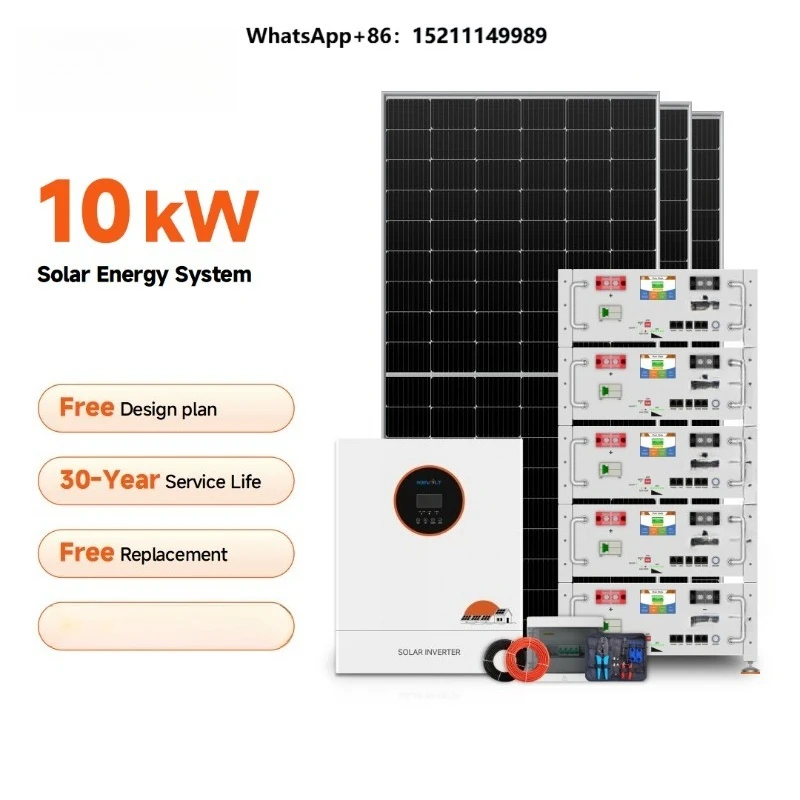 Solar Generator 8-30kW Hybrid Solar Power System with Battery Complete Solar Energy System for Home