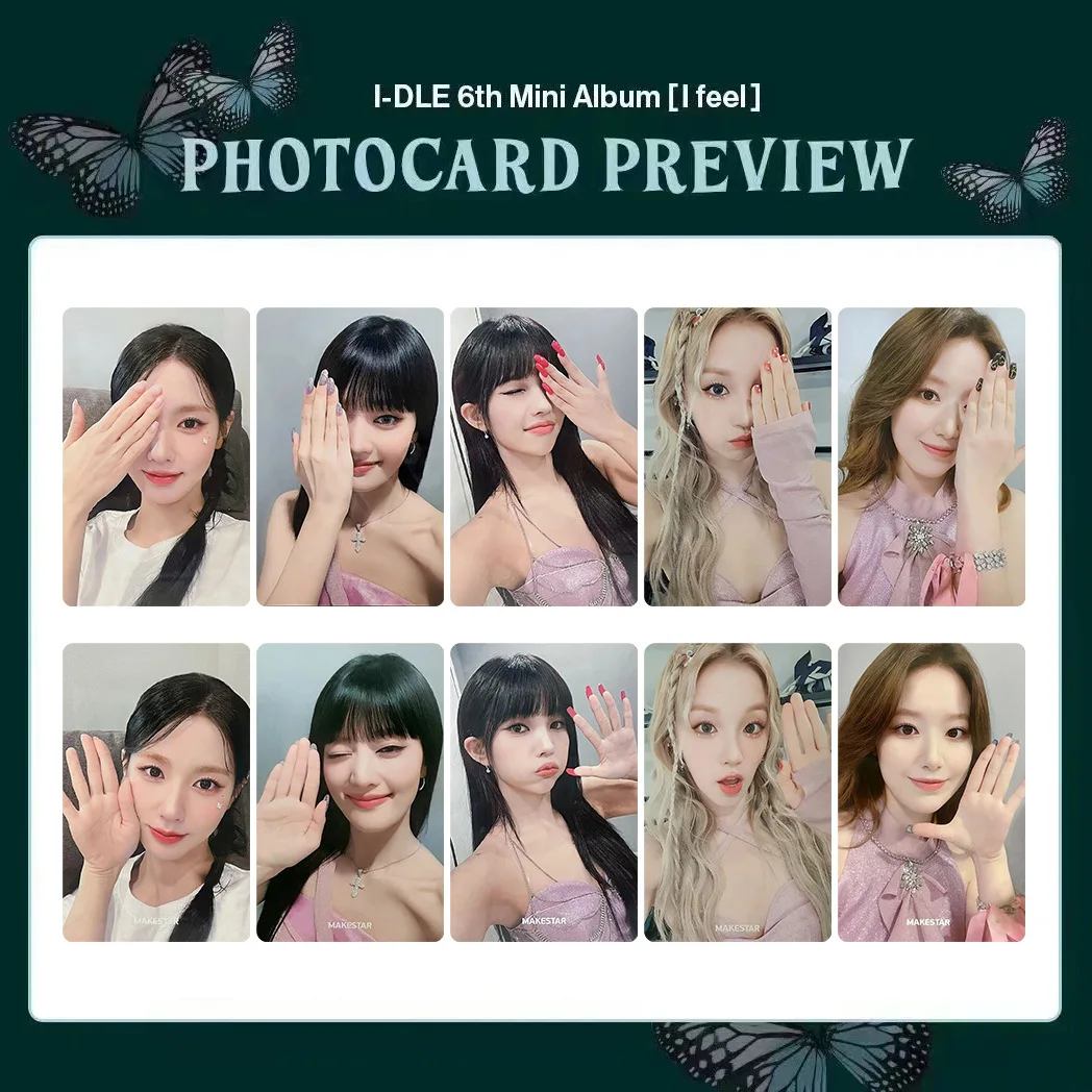 Dupla Face Gidle Cartão Especial, Yuqi Song, Ye Shuhua, Tian Xiaojuan, Zhao Meiyan, Minnie, 7.0