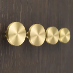 25/28/33mm Brass Cabinet Knobs Round Brushed Drawer Handle Wine Cabinet Pulls Kitchen Cupboard Handles Knob Furniture Door Knobs