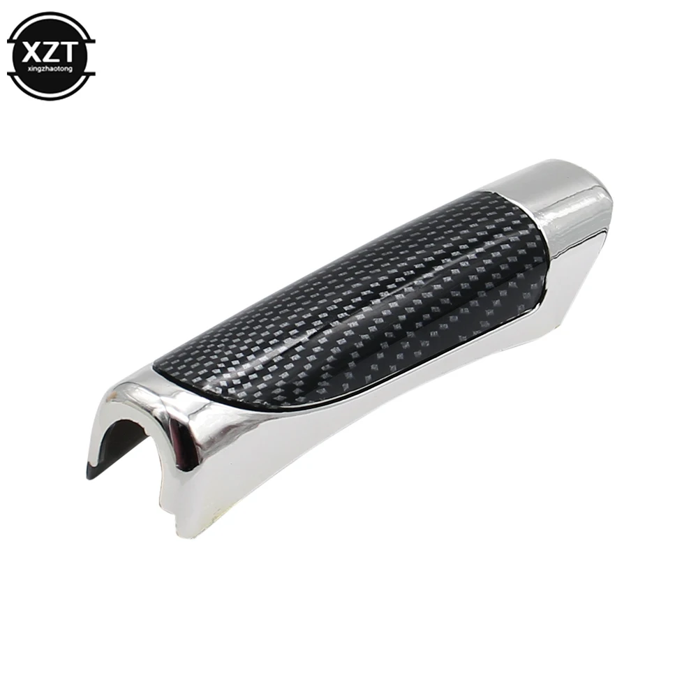 Universal Stylish Car Hand Brake Carbon Fiber Protector Cover Interior Decor 12.5cm x 2.5cm