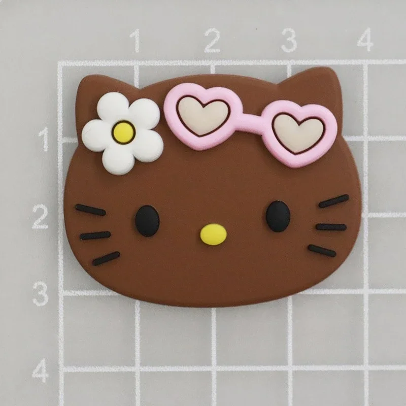 MINISO Hello Kitty Shoes Charms Brown Cat Hawaiian Themed Summer Sandal & Clog Decorations Holiday Cute Gift for Boys and Girls image 6