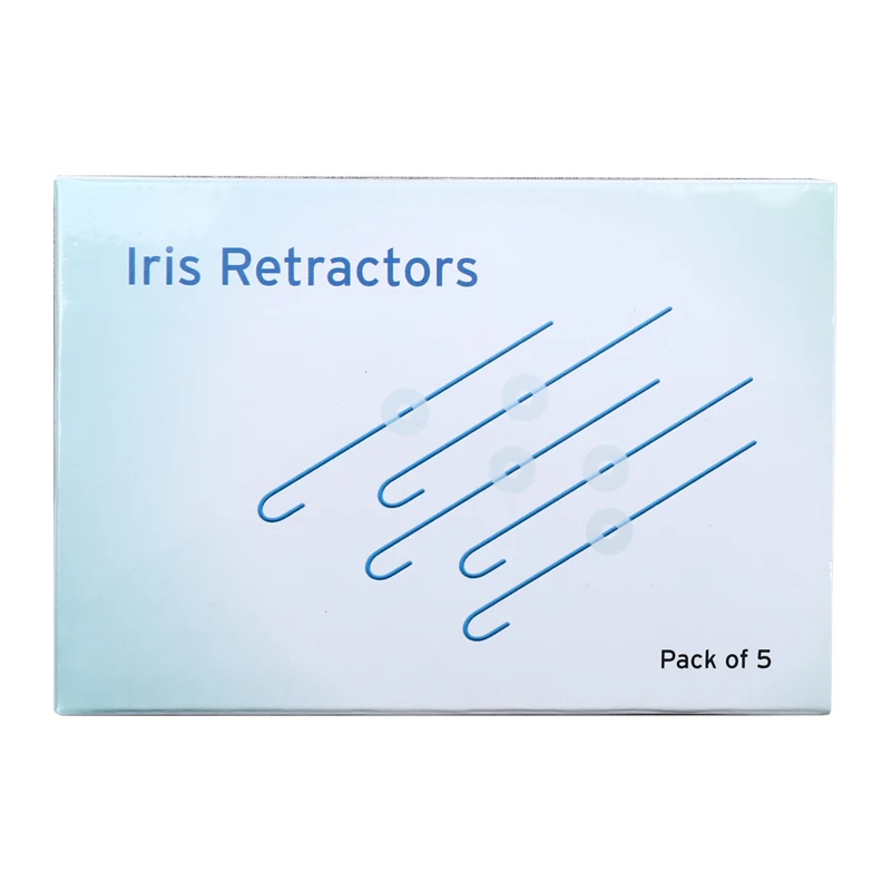 Retractores de iris, instrumentos de microscopio oftálmico, herramientas, consumibles oftálmicos, una caja de 5