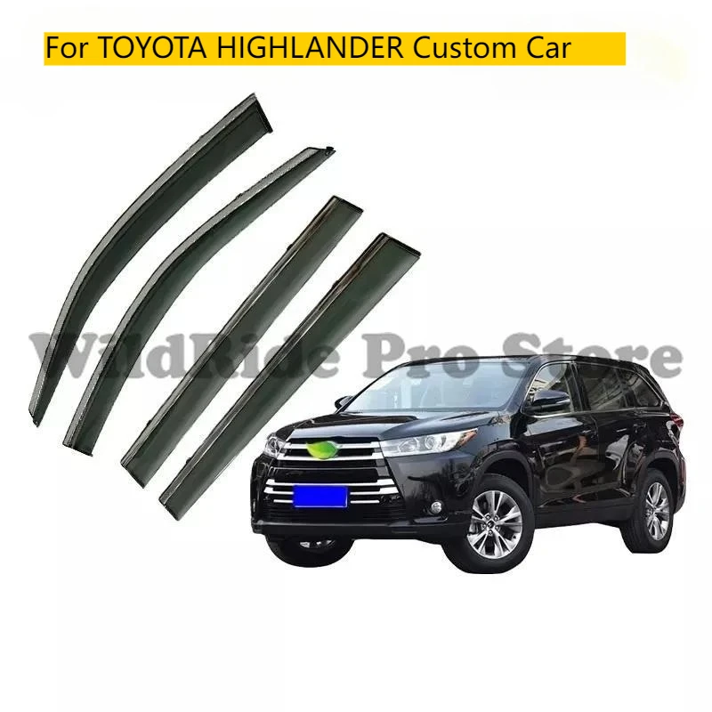 

Car Window Visor for TOYOTA HIGHLANDER Custom Car Wind Deflector Vent Visor Sun Rain Guard Shield