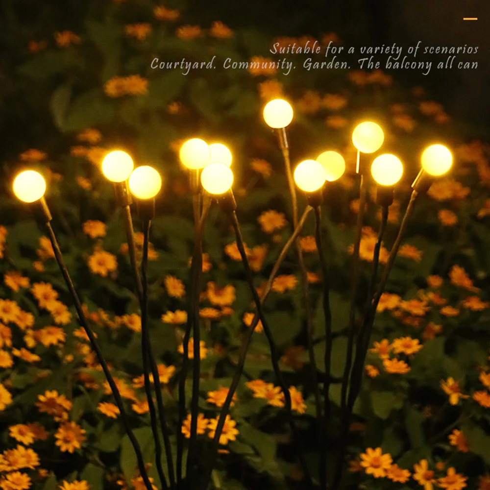 4PCS Solar LED Light Outdoor Garden Decoration Firework Lights Firefly Garden Lights Lawn Garden Christmas Decor Solar Light