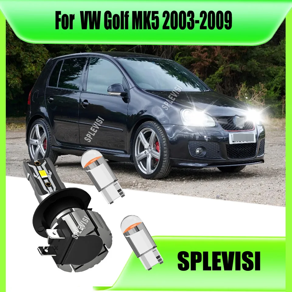 

2PCS H7 CSP Car LED Headlight Bulbs 6000K Extreme White Stable Performance For VW Golf MK5 2003 2004 2005 2006 2007 2008 2009