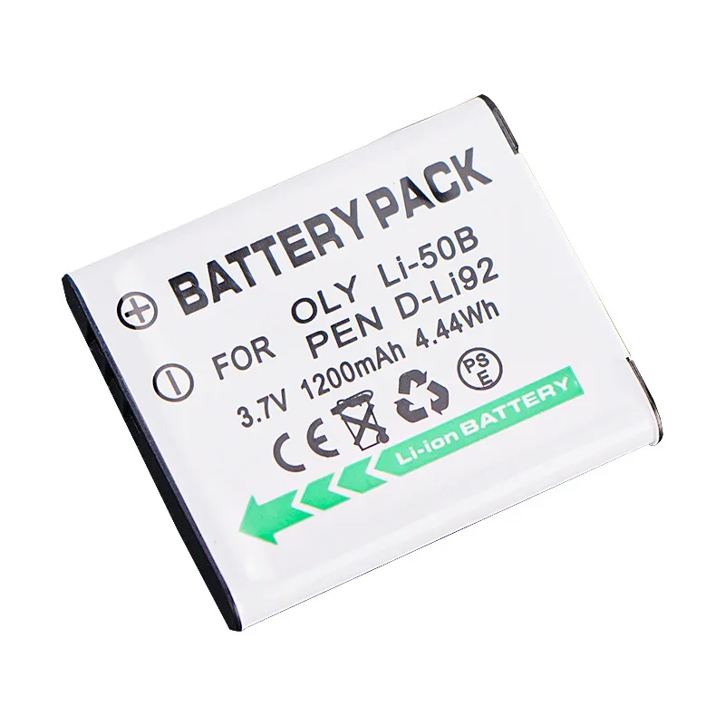 LI-50B Camera Battery 3.7V 1200mAh Rechargeable Battery for Olympus LI 50B LI50B for Pentax D-LI92 XZ-1 SP-800UZ SZ-30MR Cameras