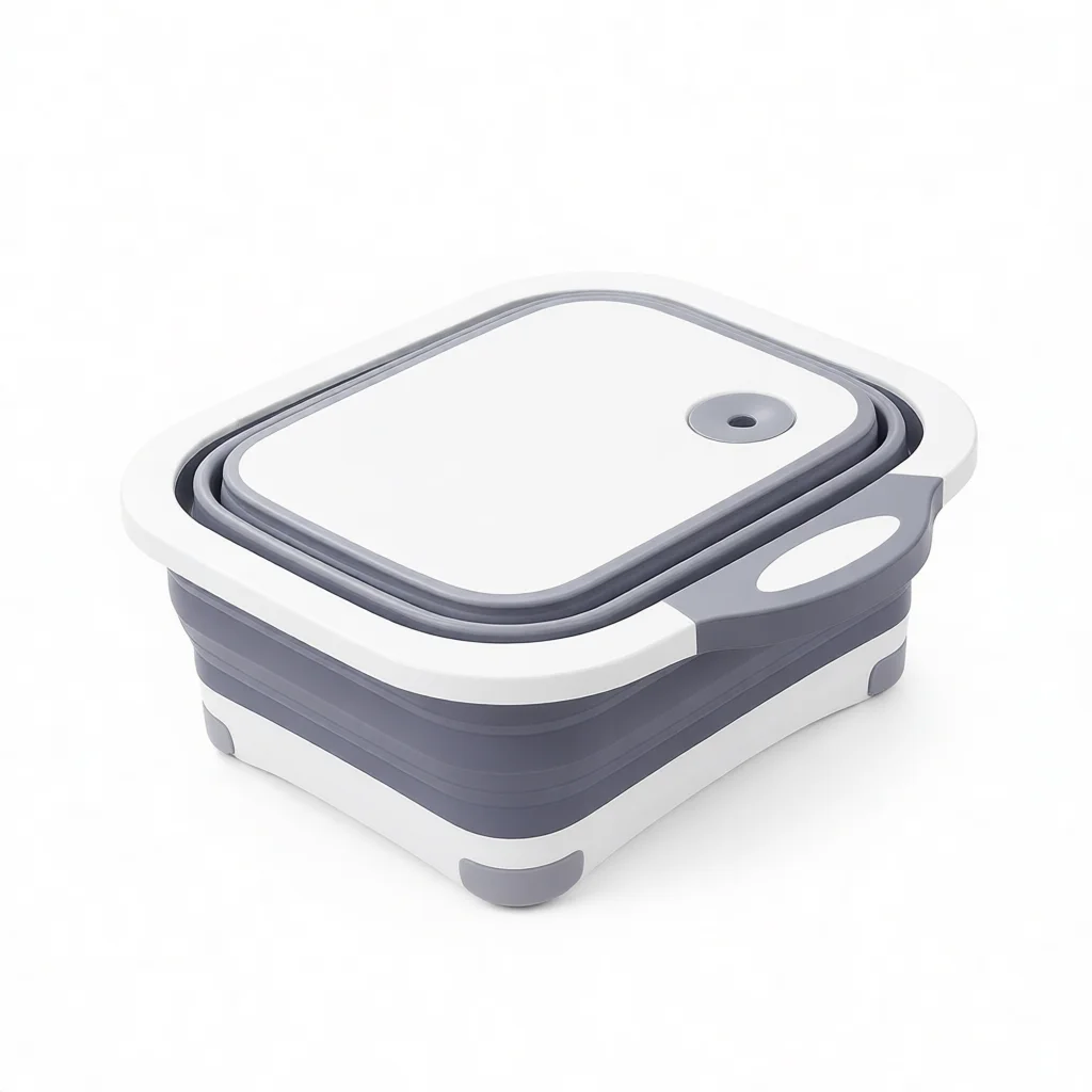 Multifunctional Folding Chopping Board Sink Basin Drain Tray Collapsible Cutting Mat Portable Kitchen Prep Essential Tool