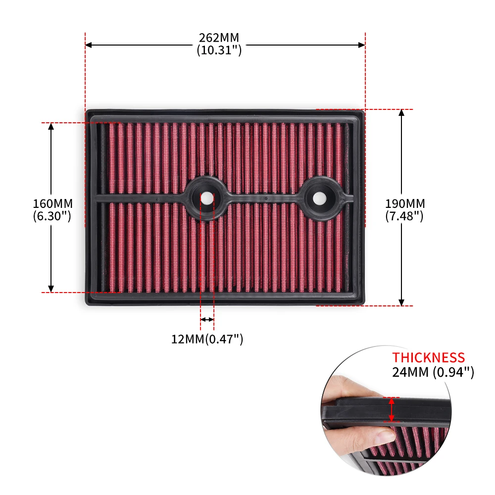 RASTP-33-3004 Drop-In Replacement High Flow Air Filter For 2012-2019 Volkswagen/Audi/Seat/Skoda OFI138