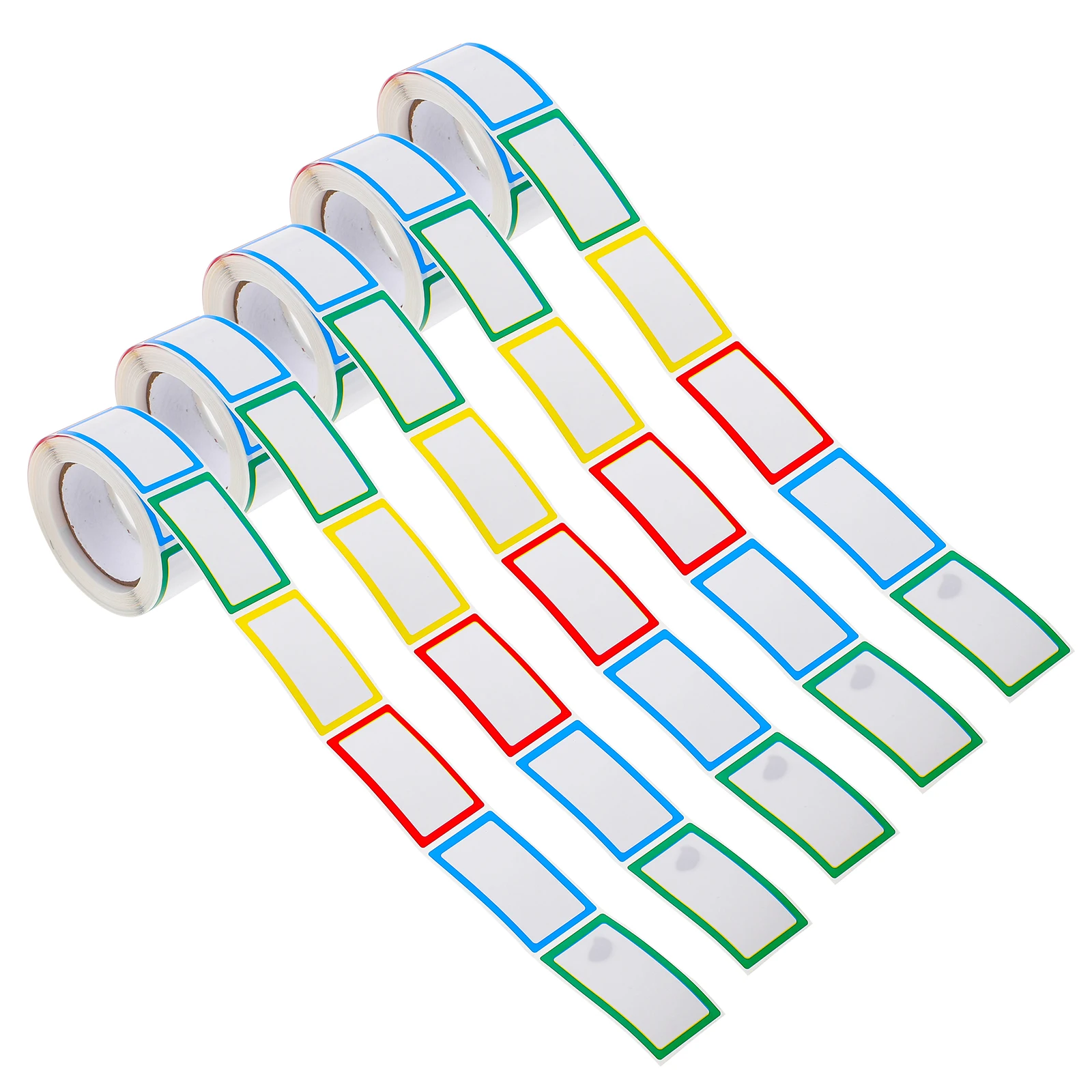 

5 Rolls Blank Stickers Removable Adhesive Labels Reusable Self Adhesive Bottle Folder Tag Decals Kitchen Label Sticker