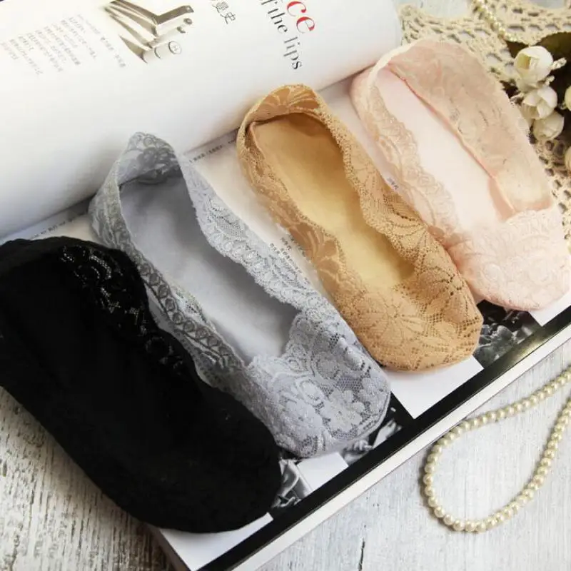 2023 New Women Fashionable Silicon Heel Protector Women Foot Care Half Shoes High Heels Feet Care Socks 5paris/lot Shoe Pad image 2