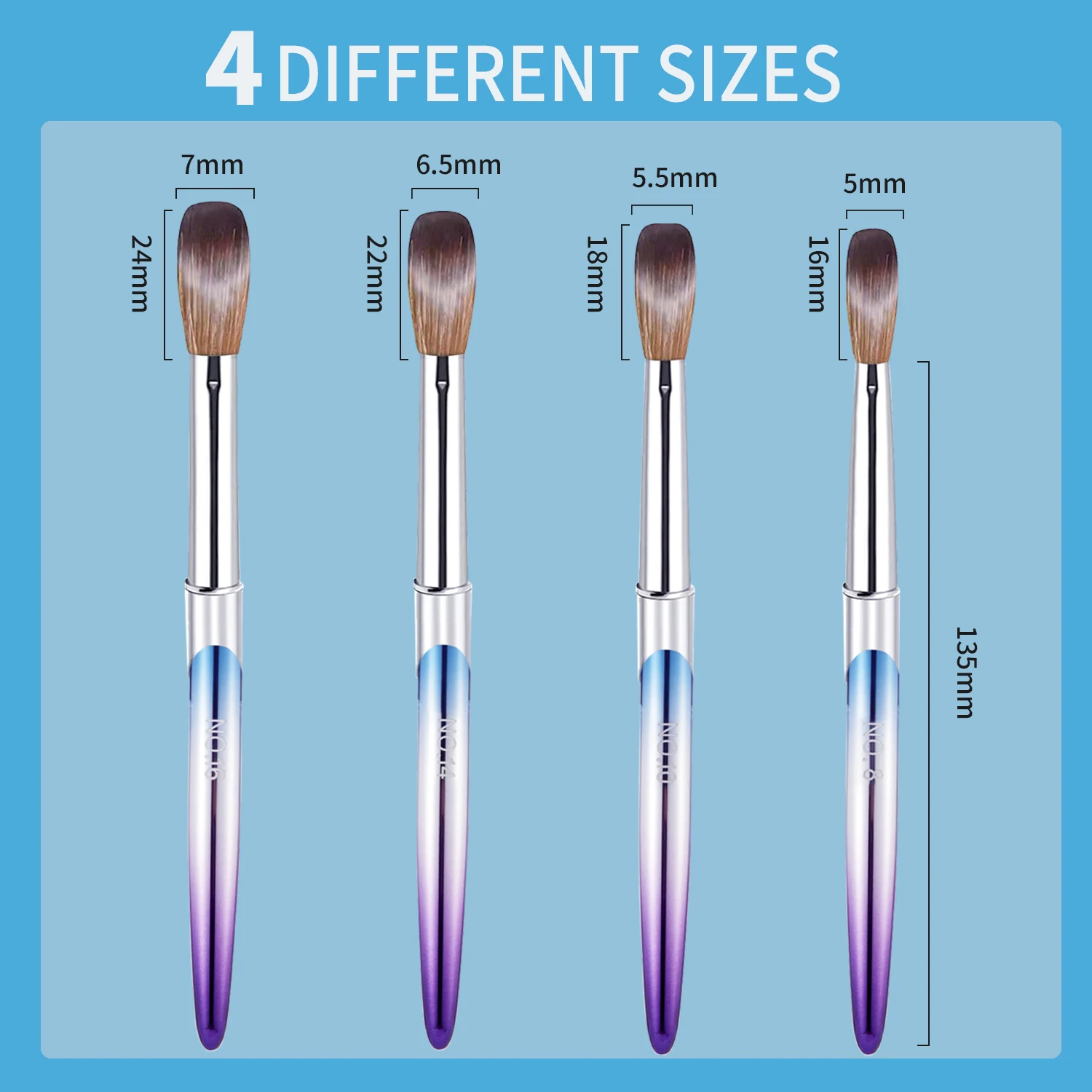 Acrylic Nail Brush Set - 3D Builder Gel Brush and Drawing Pen for Salon-Quality Manicures at Home