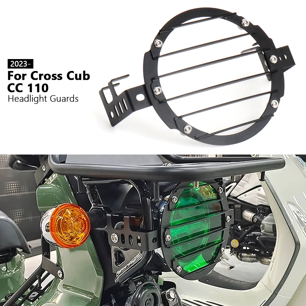 2 Colors Headlight Protection Head Lamp Light Grille Guard Cover Protector For Honda CROSS CUB CC 110 Cross Cub CC110 2023 2024