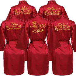 Mis XV Bathrobes Princess Sweet 15 Years Girl Birthday Party Mis Quince Años Robes Quinceanera Robe