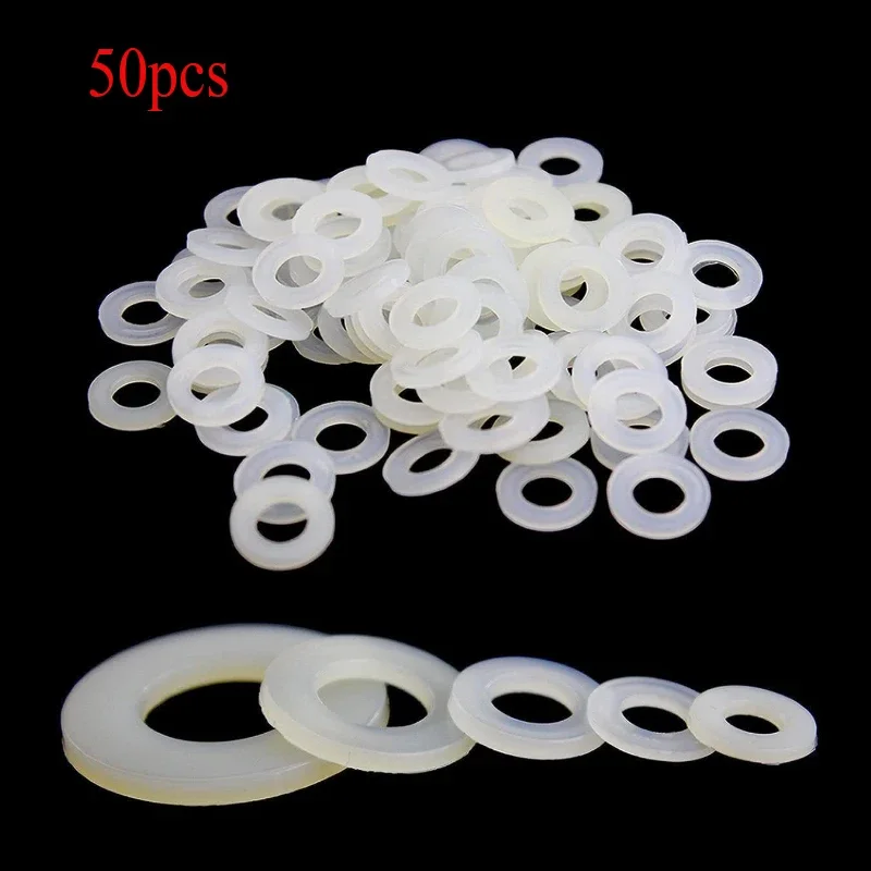 50 stücke Kunststoff Nylon Flache Washer Gummi Isolierung Flugzeug Spacer Dichtungen Dichtung Für Schrauben Schrauben M3-M20 – Detail 1