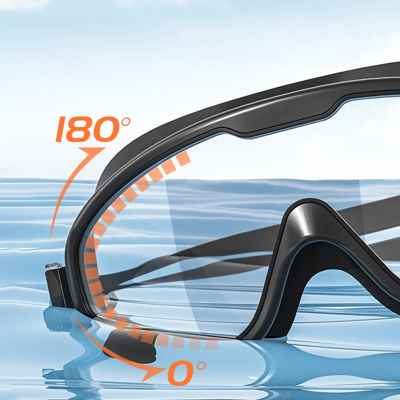 

Popular online waterproof and anti fog large frame professional diving goggles, adult swimming goggles