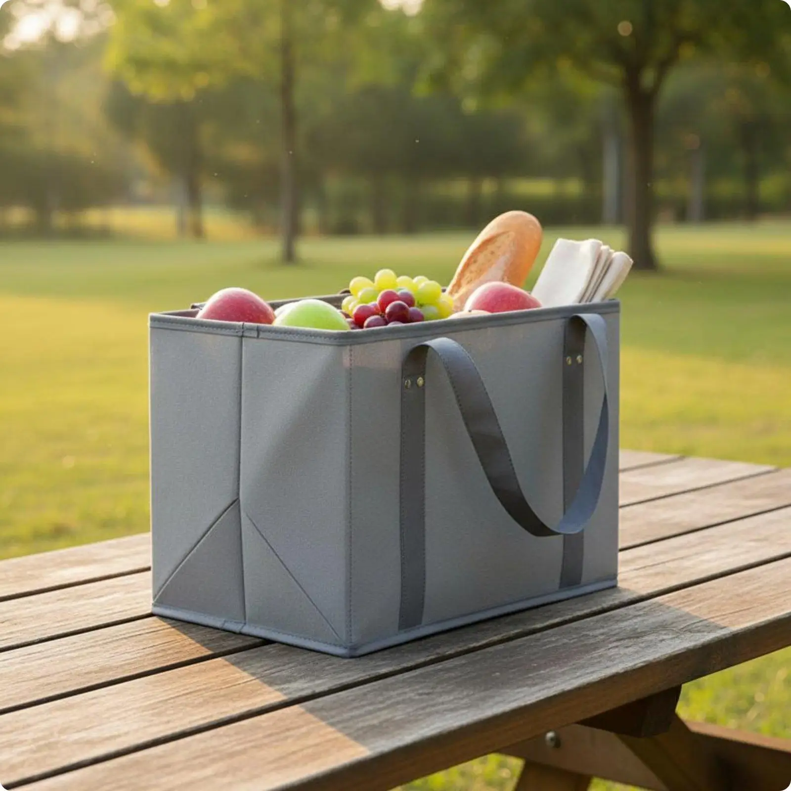 Foldable Shopping Basket, Easy to Clean, Non-Woven Fabric, Made of