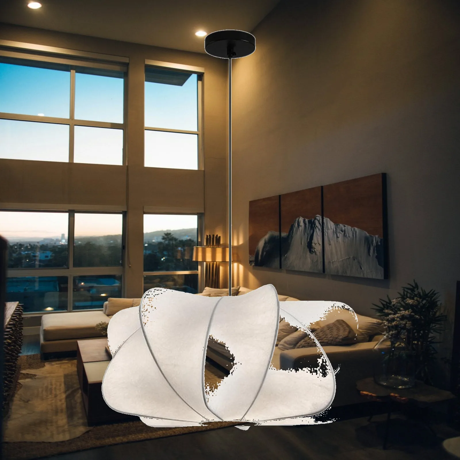 

Adjustable Iron Chandelier Modern Pendant Light Dining Room Ceiling Lamp for Restaurant Living Room Decor