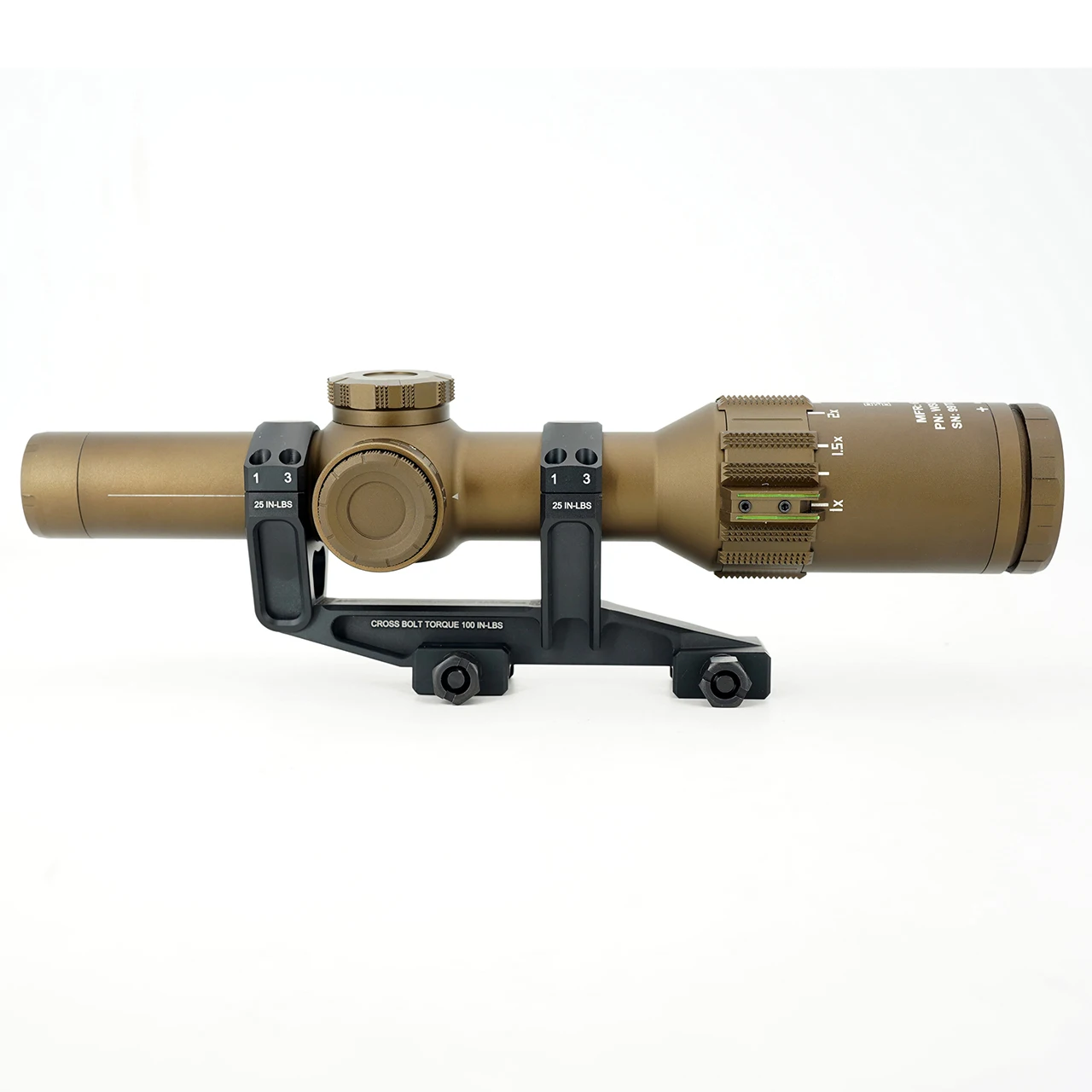 EvolutionGear TANGO6T SCOPE DVO 1-6X24mm FFP Illuminated LPVO With GE Mount Tango 6T Combo With Original Mil Spec Markings