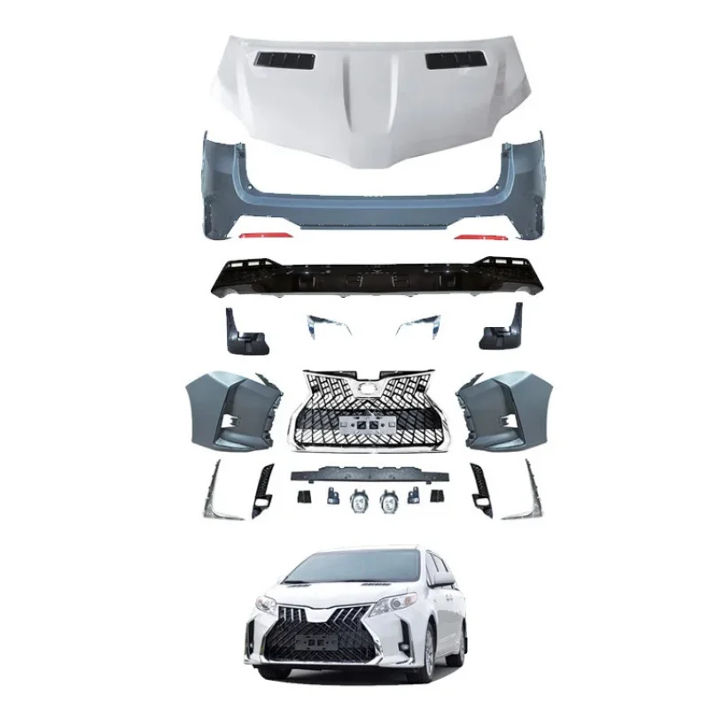 

Factory Sales LM Style Bodykit Car Front Rear Bumper Grille Body Kits For S Sienna 2011-2021