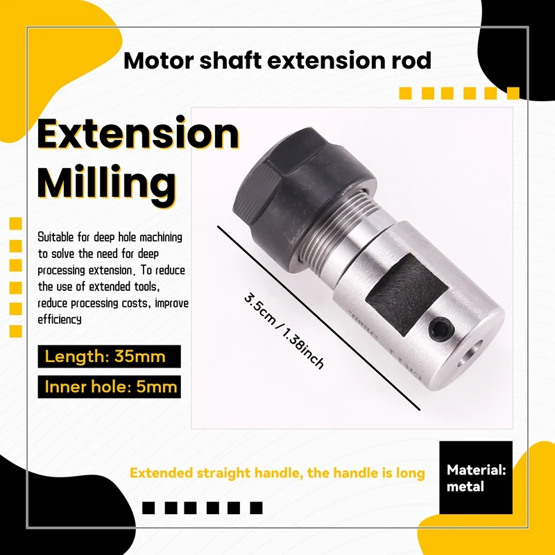 Halter gerader Schaft Spannfutter Werkzeug 35 mm CNC Metallbearbeitung Verlängerung Fräsen C16-ER11-35L Mutter Ersatz