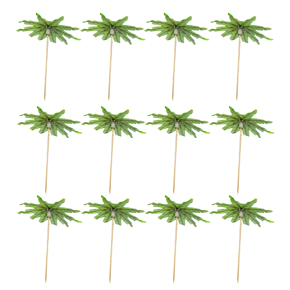 

50 pcs Fruit Picks Cocktail Accessories Tropical Party Supply Birch Wooden Stick For Hawaiian Drinks Umbrellas Martini Decor