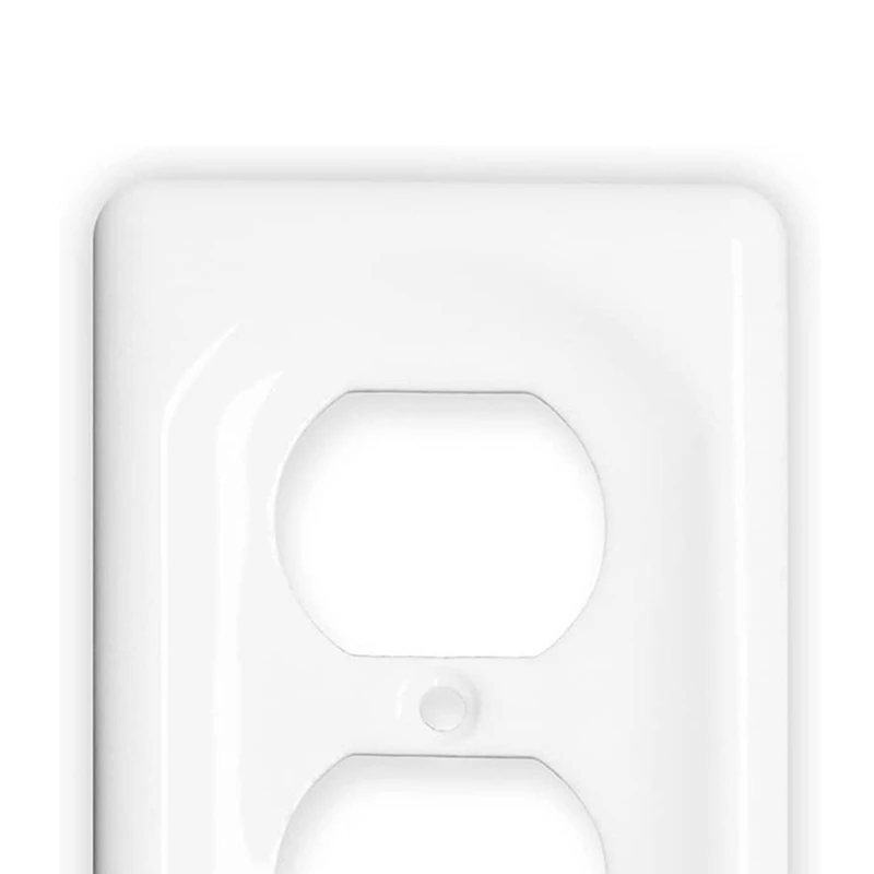 2Pack Ceramic Switch Plates Outlet Covers Switch Plate Cover White (Single Duplex)