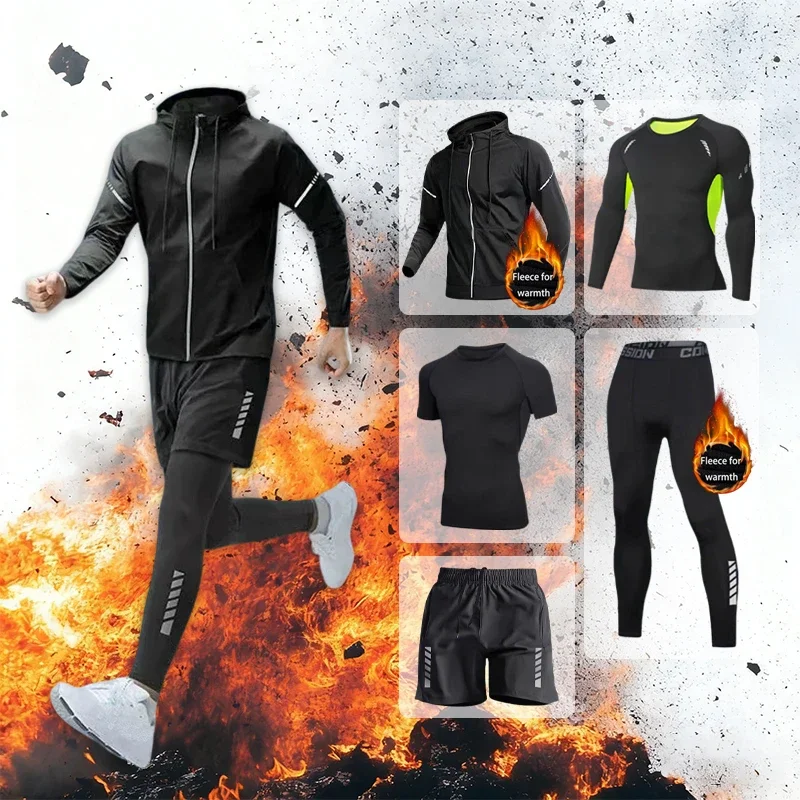 

Autumn and winter bestseller warm sports set, warm and breathable, highly elastic and quick-drying, professional sports